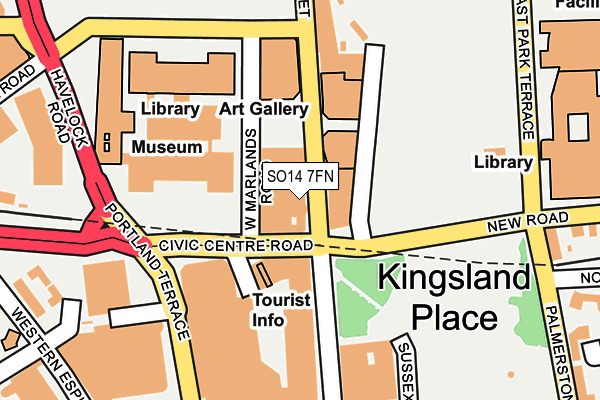 SO14 7FN map - OS OpenMap – Local (Ordnance Survey)