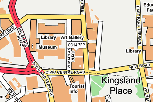 SO14 7FP map - OS OpenMap – Local (Ordnance Survey)