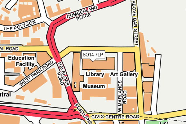 SO14 7LP map - OS OpenMap – Local (Ordnance Survey)