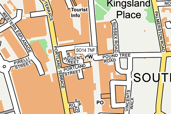 SO14 7NF map - OS OpenMap – Local (Ordnance Survey)