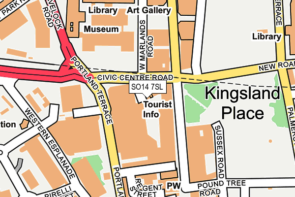 SO14 7SL map - OS OpenMap – Local (Ordnance Survey)