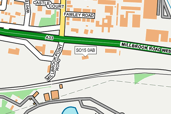 SO15 0AB map - OS OpenMap – Local (Ordnance Survey)