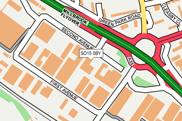 SO15 0BY map - OS OpenMap – Local (Ordnance Survey)