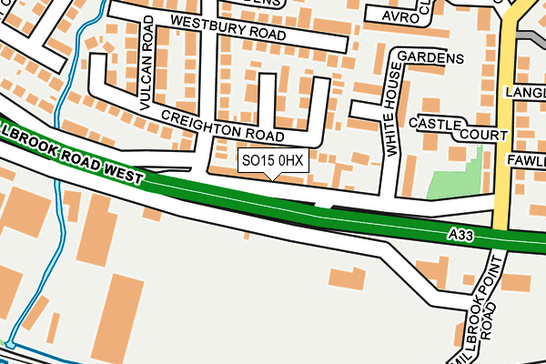 SO15 0HX map - OS OpenMap – Local (Ordnance Survey)