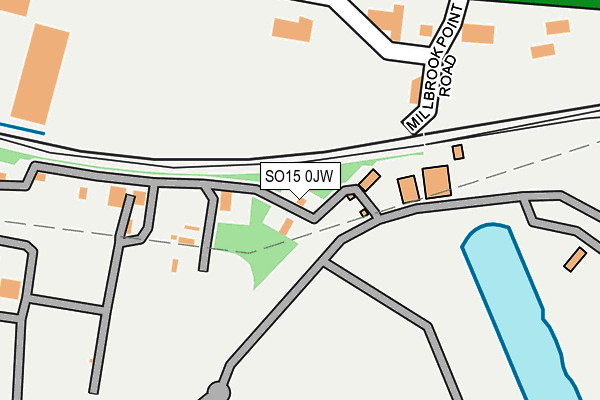 SO15 0JW map - OS OpenMap – Local (Ordnance Survey)