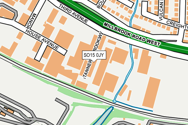 SO15 0JY map - OS OpenMap – Local (Ordnance Survey)