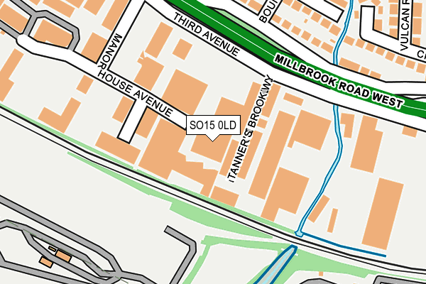 SO15 0LD map - OS OpenMap – Local (Ordnance Survey)