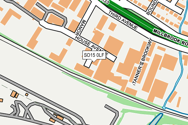 SO15 0LF map - OS OpenMap – Local (Ordnance Survey)