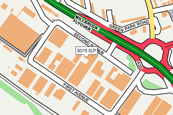 SO15 0LP map - OS OpenMap – Local (Ordnance Survey)