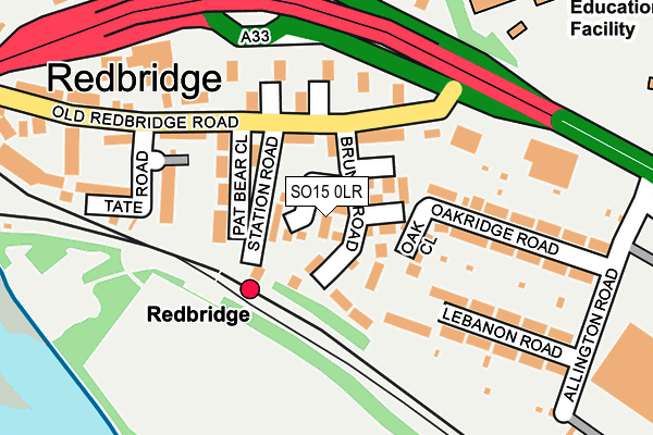 SO15 0LR map - OS OpenMap – Local (Ordnance Survey)