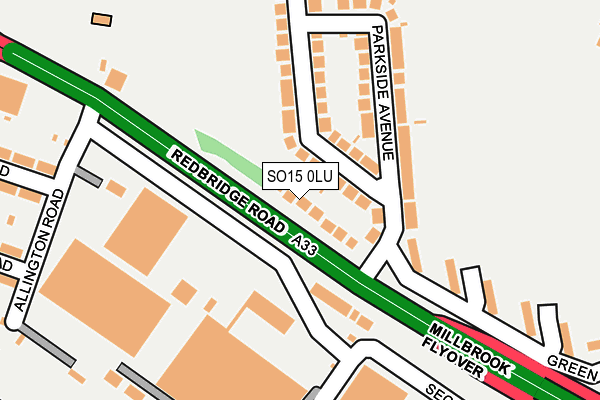 SO15 0LU map - OS OpenMap – Local (Ordnance Survey)