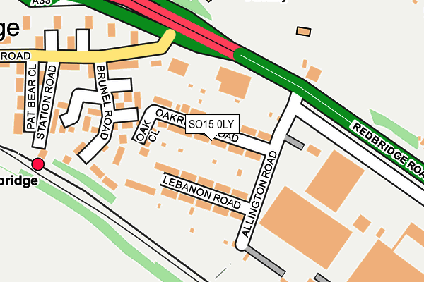 SO15 0LY map - OS OpenMap – Local (Ordnance Survey)