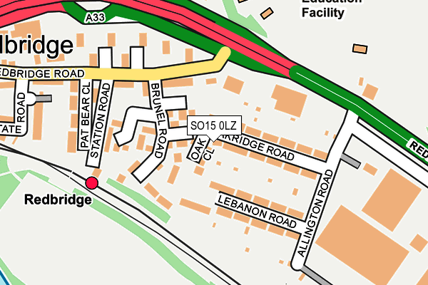 SO15 0LZ map - OS OpenMap – Local (Ordnance Survey)