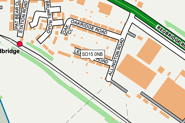 SO15 0NB map - OS OpenMap – Local (Ordnance Survey)