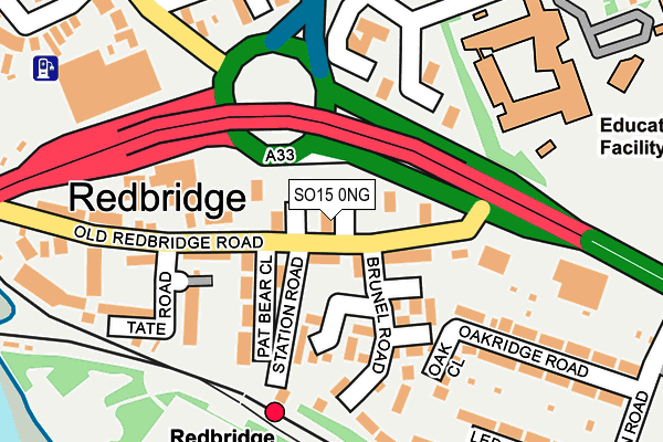 SO15 0NG map - OS OpenMap – Local (Ordnance Survey)