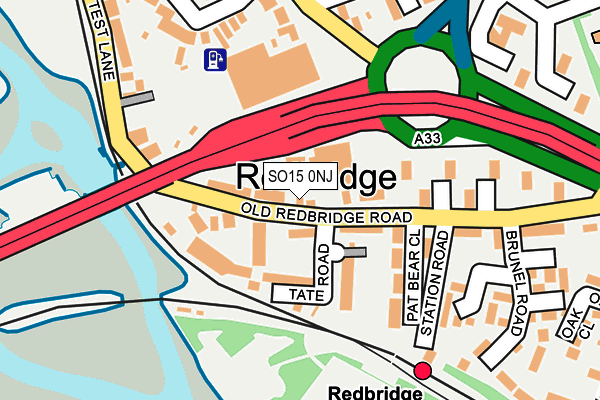 SO15 0NJ map - OS OpenMap – Local (Ordnance Survey)