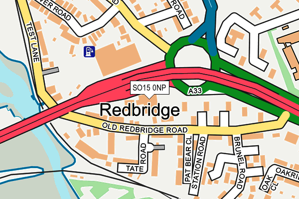 SO15 0NP map - OS OpenMap – Local (Ordnance Survey)