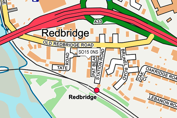 SO15 0NS map - OS OpenMap – Local (Ordnance Survey)