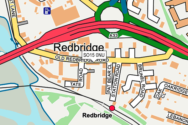 SO15 0NU map - OS OpenMap – Local (Ordnance Survey)