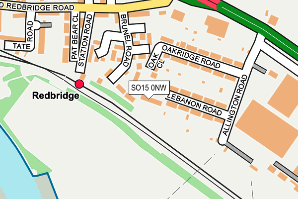 SO15 0NW map - OS OpenMap – Local (Ordnance Survey)