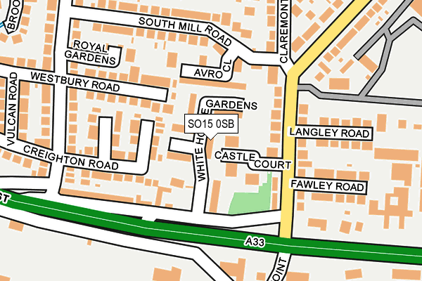 SO15 0SB map - OS OpenMap – Local (Ordnance Survey)