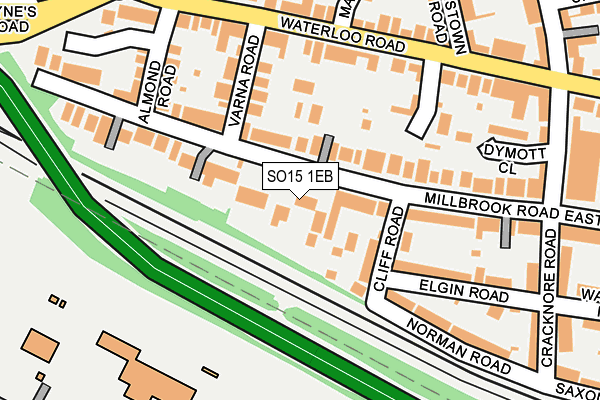 SO15 1EB map - OS OpenMap – Local (Ordnance Survey)