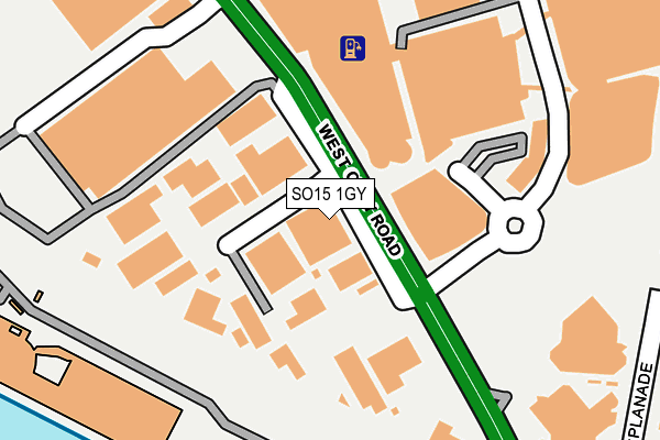 SO15 1GY map - OS OpenMap – Local (Ordnance Survey)