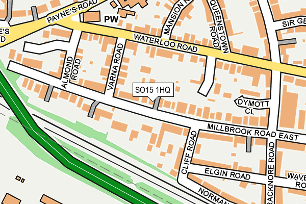 SO15 1HQ map - OS OpenMap – Local (Ordnance Survey)