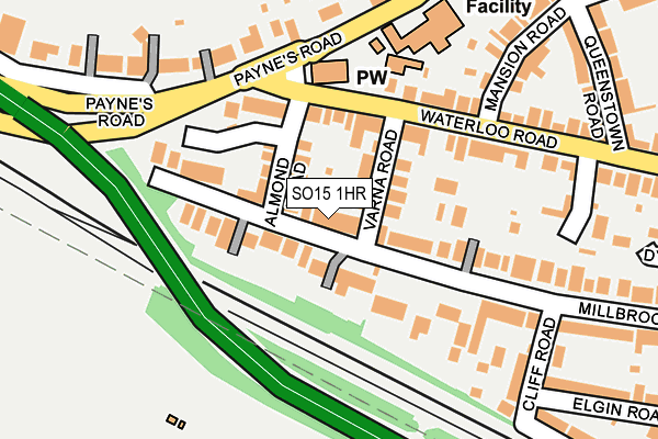 SO15 1HR map - OS OpenMap – Local (Ordnance Survey)