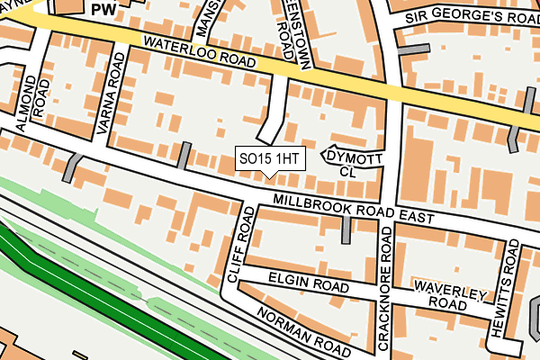 SO15 1HT map - OS OpenMap – Local (Ordnance Survey)