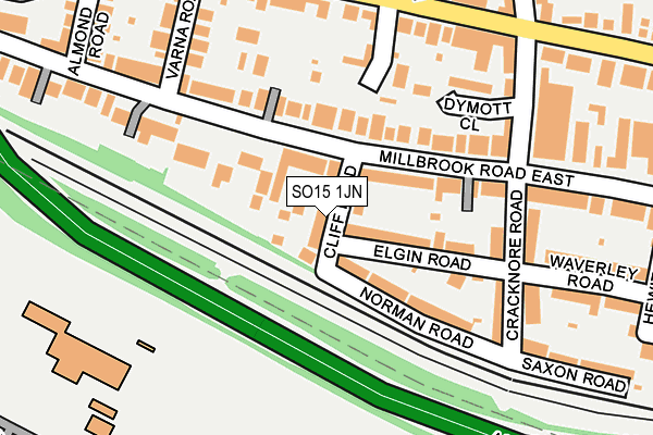 SO15 1JN map - OS OpenMap – Local (Ordnance Survey)