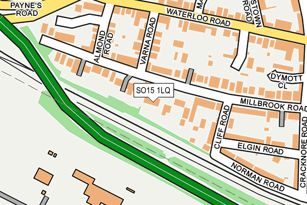 SO15 1LQ map - OS OpenMap – Local (Ordnance Survey)