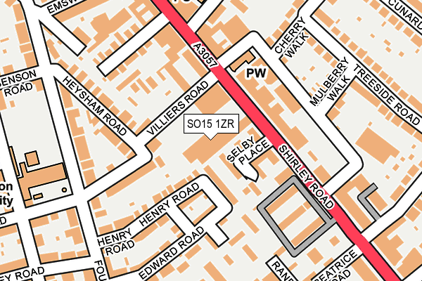 SO15 1ZR map - OS OpenMap – Local (Ordnance Survey)