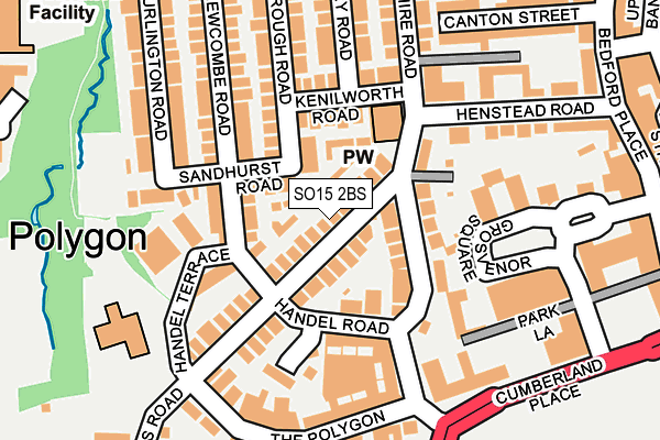 SO15 2BS map - OS OpenMap – Local (Ordnance Survey)