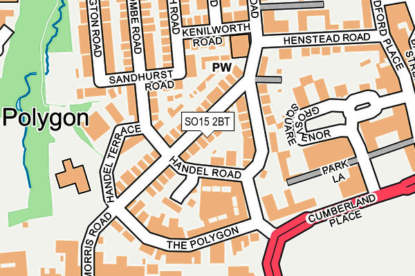 SO15 2BT map - OS OpenMap – Local (Ordnance Survey)