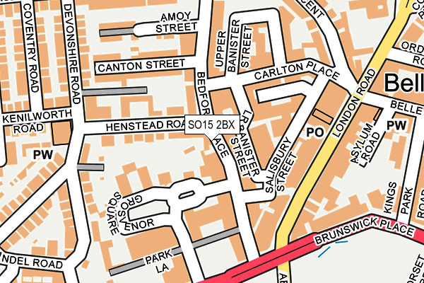 SO15 2BX map - OS OpenMap – Local (Ordnance Survey)