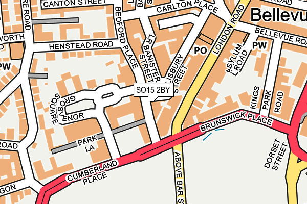 SO15 2BY map - OS OpenMap – Local (Ordnance Survey)