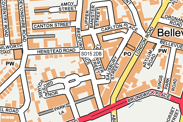 SO15 2DB map - OS OpenMap – Local (Ordnance Survey)