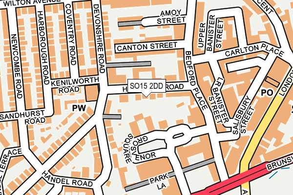 SO15 2DD map - OS OpenMap – Local (Ordnance Survey)