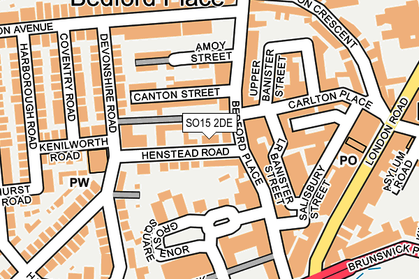 SO15 2DE map - OS OpenMap – Local (Ordnance Survey)