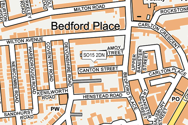 SO15 2DN map - OS OpenMap – Local (Ordnance Survey)