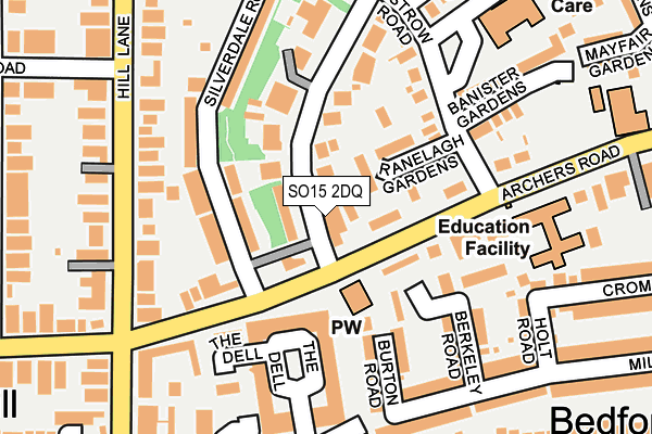 SO15 2DQ map - OS OpenMap – Local (Ordnance Survey)