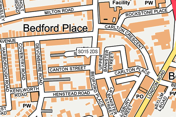 SO15 2DS map - OS OpenMap – Local (Ordnance Survey)