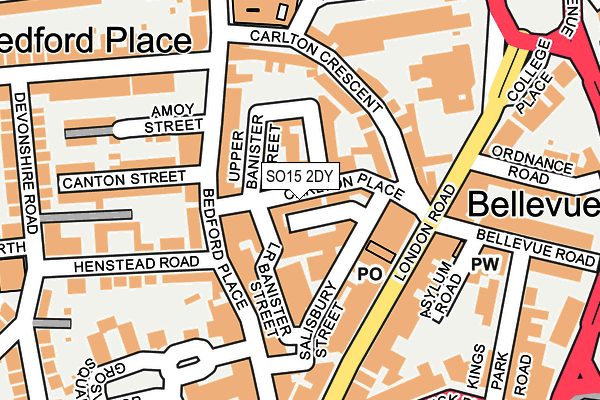 SO15 2DY map - OS OpenMap – Local (Ordnance Survey)