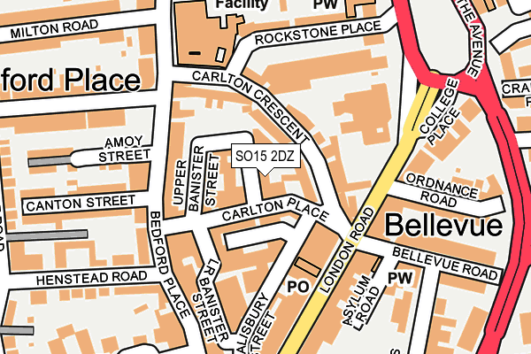 SO15 2DZ map - OS OpenMap – Local (Ordnance Survey)