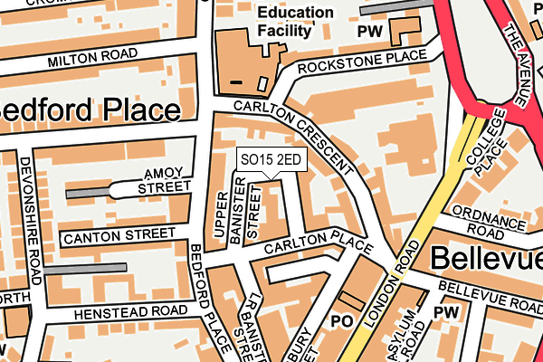 SO15 2ED map - OS OpenMap – Local (Ordnance Survey)