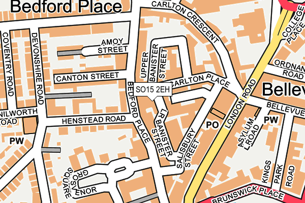 SO15 2EH map - OS OpenMap – Local (Ordnance Survey)