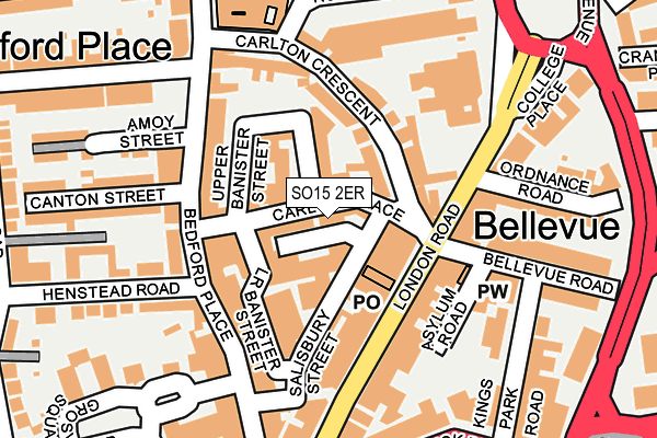 SO15 2ER map - OS OpenMap – Local (Ordnance Survey)