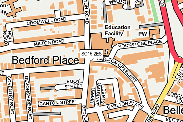 SO15 2ES map - OS OpenMap – Local (Ordnance Survey)