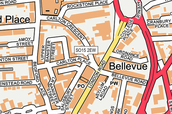 SO15 2EW map - OS OpenMap – Local (Ordnance Survey)